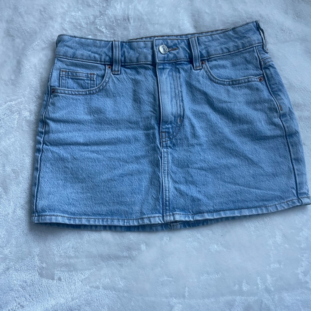 PacSun Light Blue Denim Mini Skirt